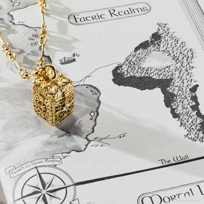 A Court of Thorns and Roses Book Charms Locket Necklace