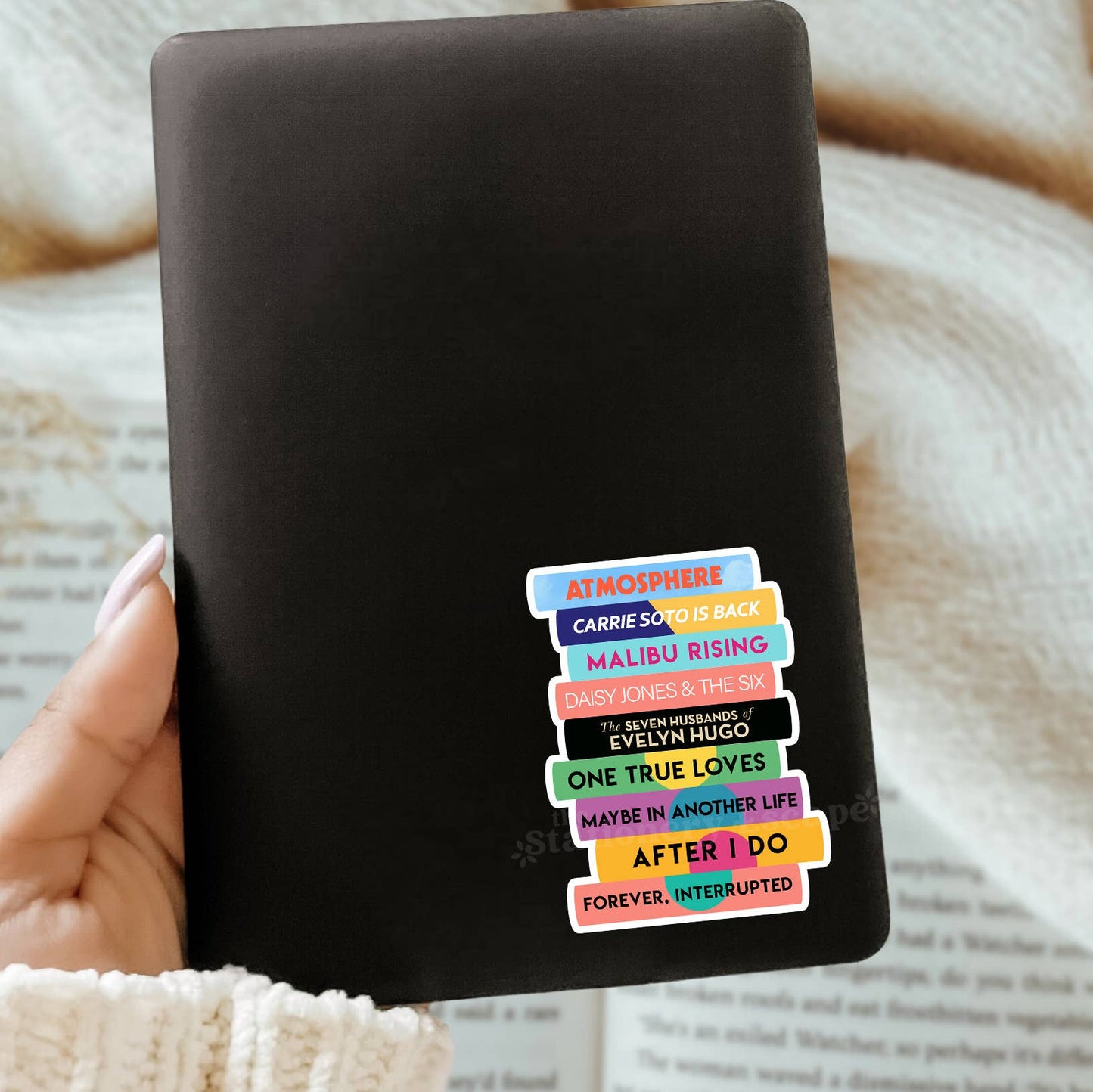 Taylor Jenkins Reid Book Stack Sticker