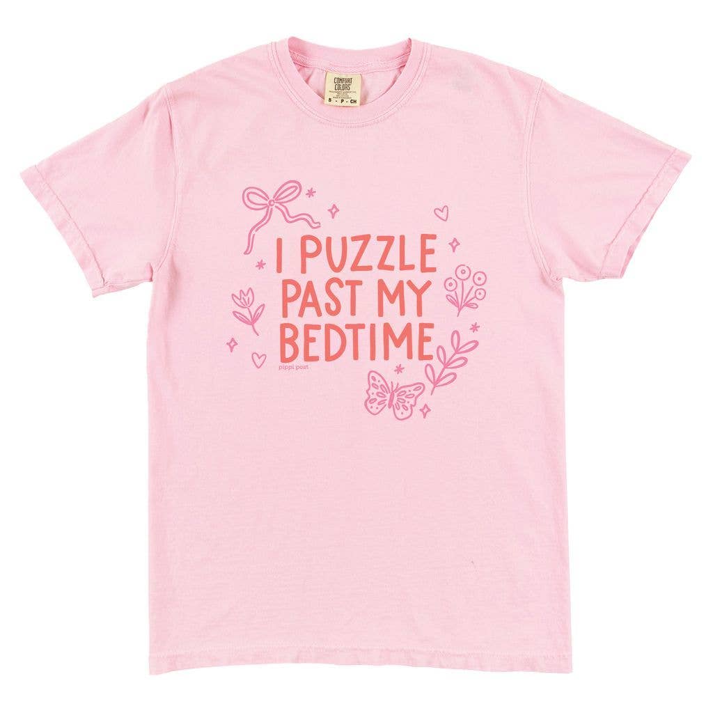 I Puzzle Past My Bedtime Tee - Blossom