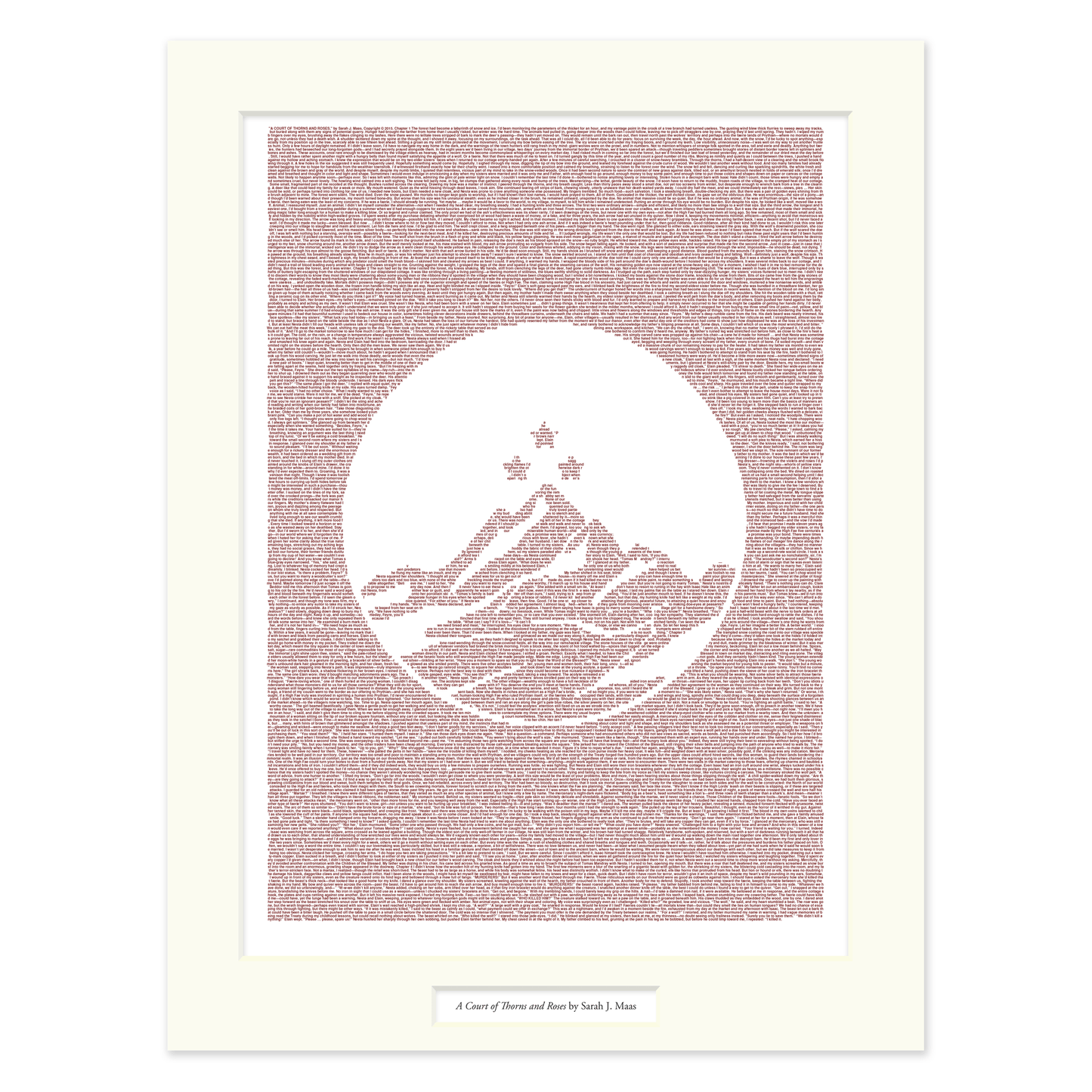 A Court of Thorns and Roses Matted Print