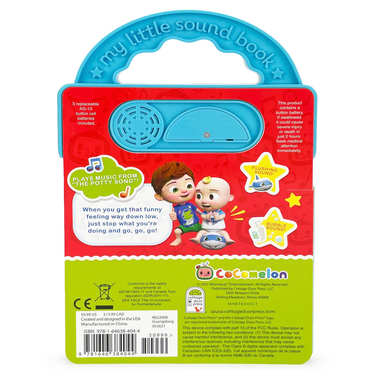 CoComelon J.J.'s Potty Time 3-Button Sound Book