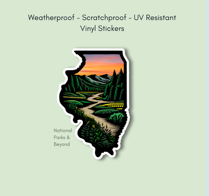 Illinois State Sticker – Fields Of Dreams