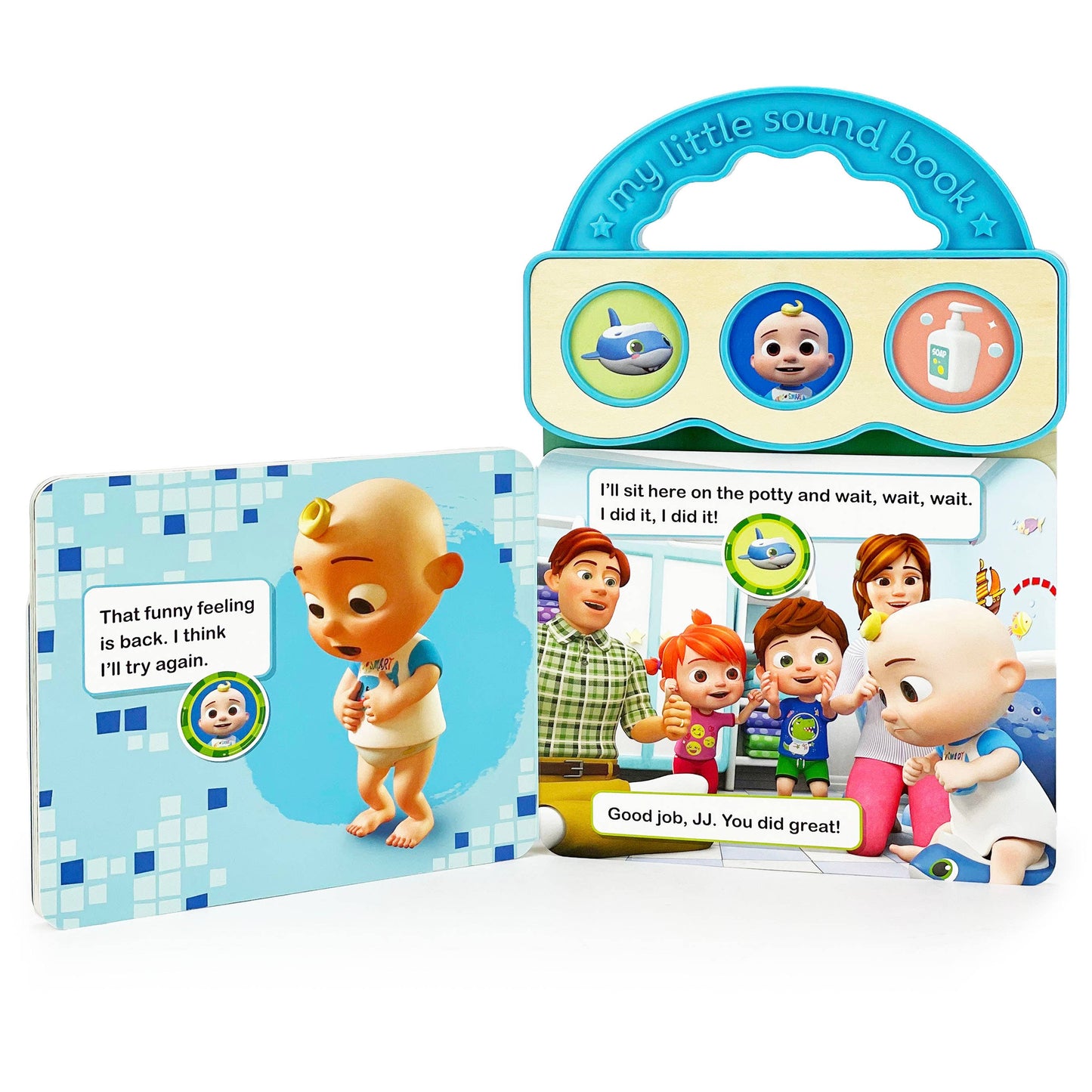 CoComelon J.J.'s Potty Time 3-Button Sound Book