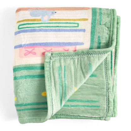 The Book Nook Reading Lover Fleece Throw Blanket