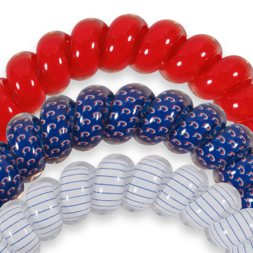 Spiral Hair Coils | Large | Chicago Cubs Hair Ties