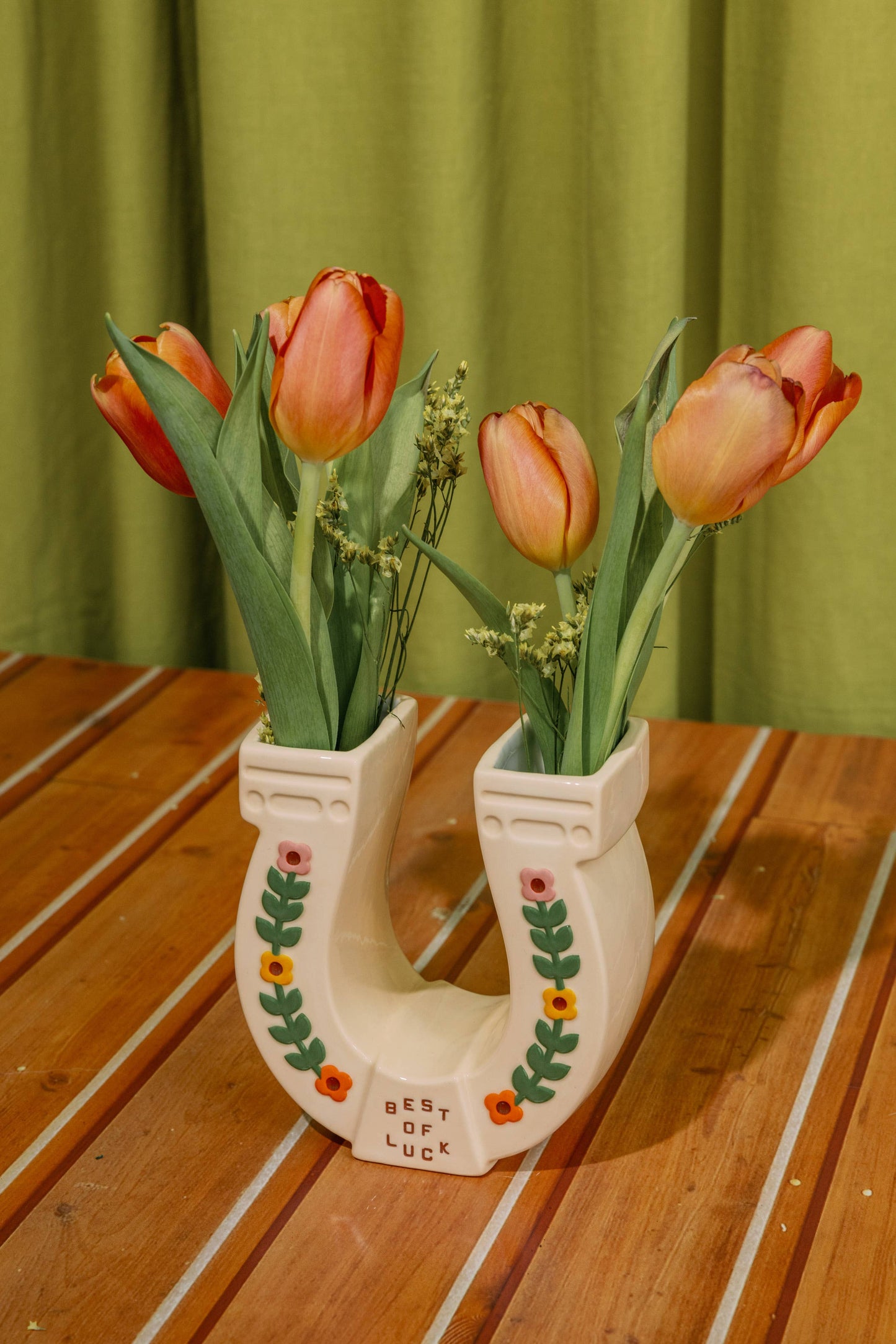 Ceramic Vase, Horseshoe