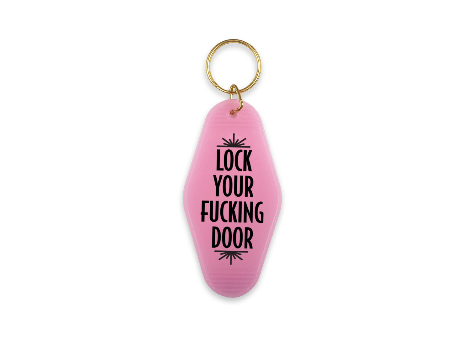 Lock Your Fucking Door Motel Keychain, True Crime Fan Gift