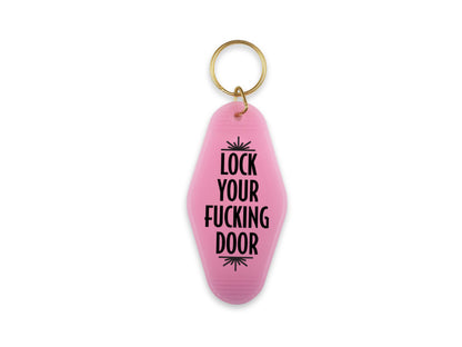 Lock Your Fucking Door Motel Keychain, True Crime Fan Gift