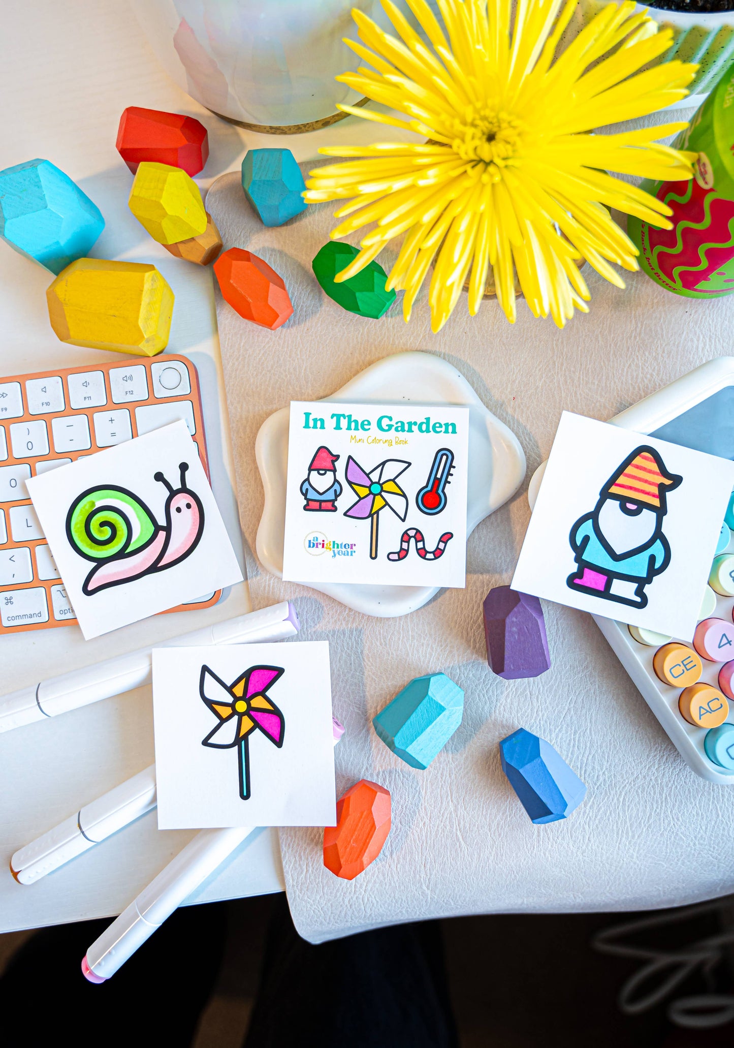 In the Garden Mini Coloring Book - Gardening Themed