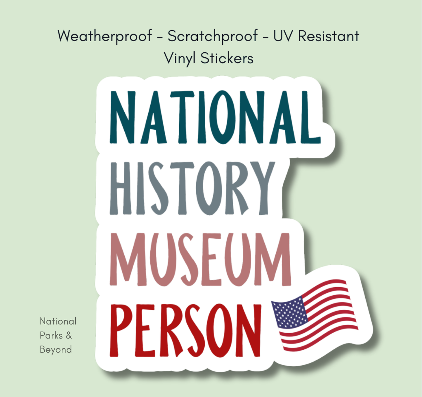 National History Museum Person 3" Vinyl Sticker
