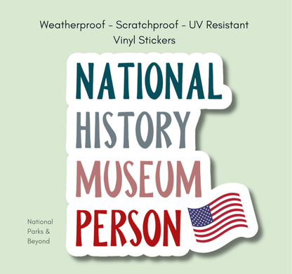 National History Museum Person 3" Vinyl Sticker