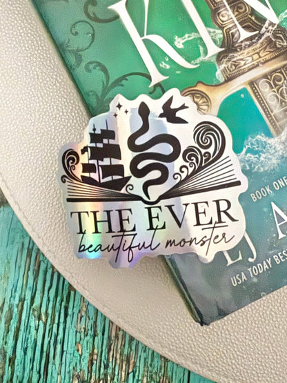 Ever King Beautiful Monster Holographic Sticker Bookish Gift