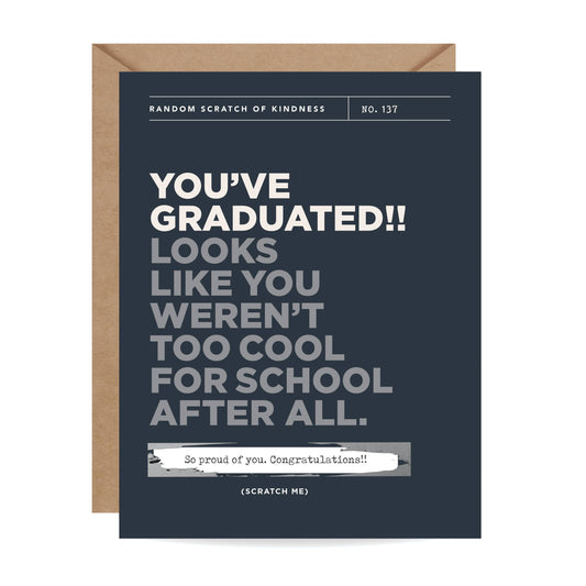 Scratch-off Card - Too Cool for School - Graduation