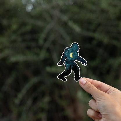 Bigfoot Night Sky Sticker