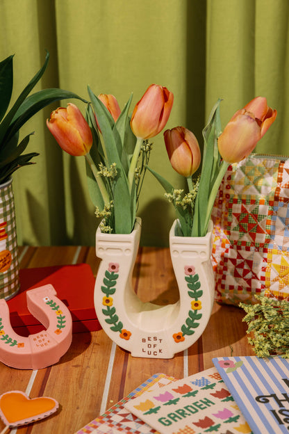 Ceramic Vase, Horseshoe
