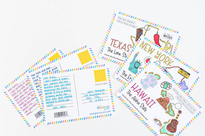 Color Your Own Illinois State Postcard