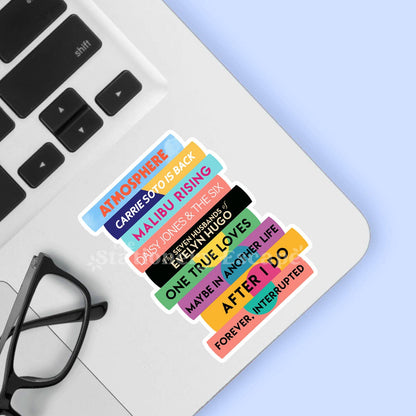 Taylor Jenkins Reid Book Stack Sticker