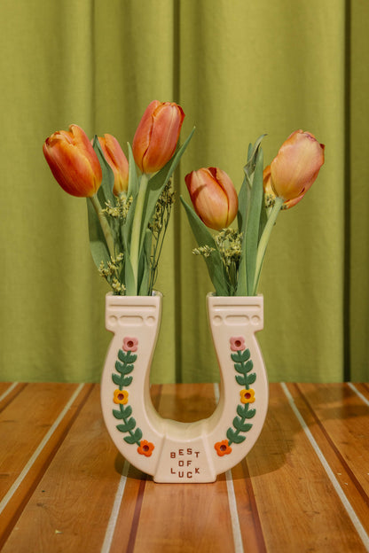 Ceramic Vase, Horseshoe
