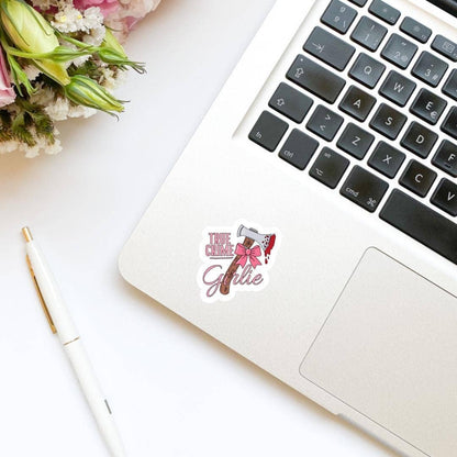 True Crime Girlie Ax Vinyl Sticker | Kindle Stickers