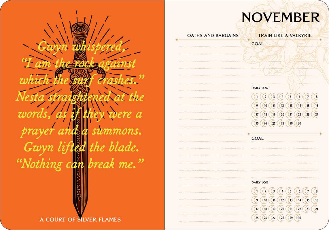 Court of Thorns and Roses 2027 Monthly/Weekly Planner Calendar