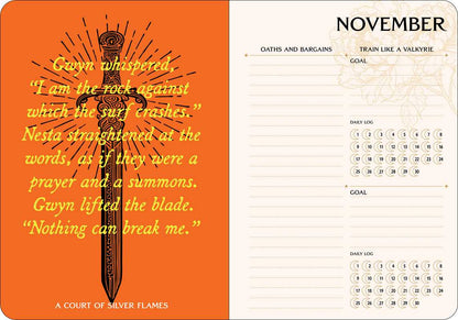 Court of Thorns and Roses 2027 Monthly/Weekly Planner Calendar