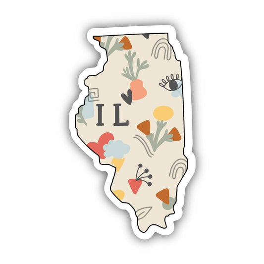 Illinois Abstract Pattern Sticker