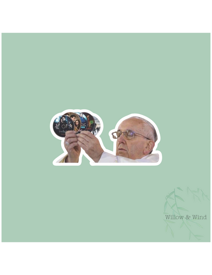 Pope With Twilight - Twilight Sticker