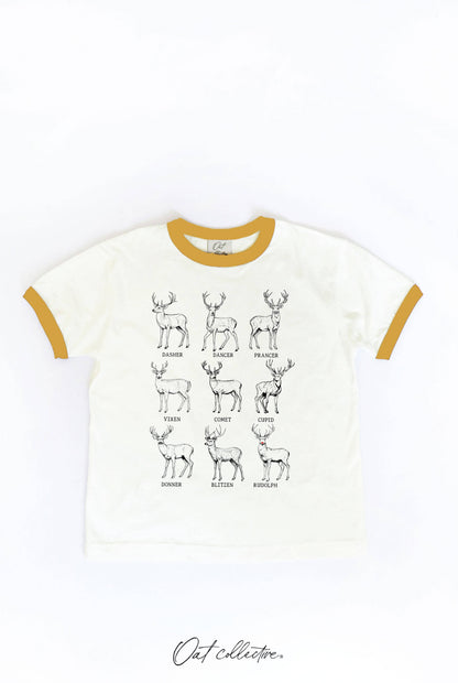 SANTA REINDEER'S Toddler Unisex Ringer Top