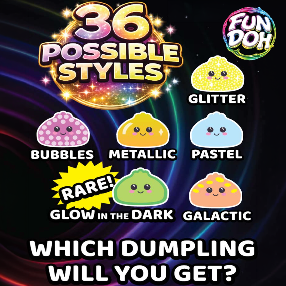 Fun Doh Ultra-Rare Mystery Dumpling Squishy Toy Collection