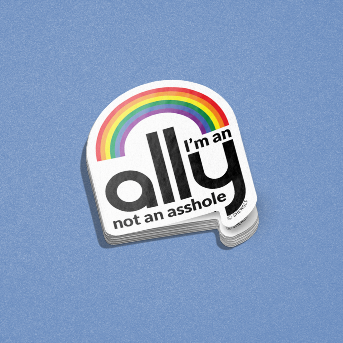 Sticker: I'm an Ally – LGBTQIA+ Equality & Pride Decal