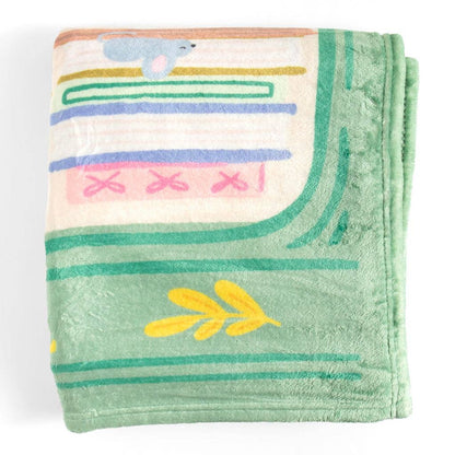 The Book Nook Reading Lover Fleece Throw Blanket
