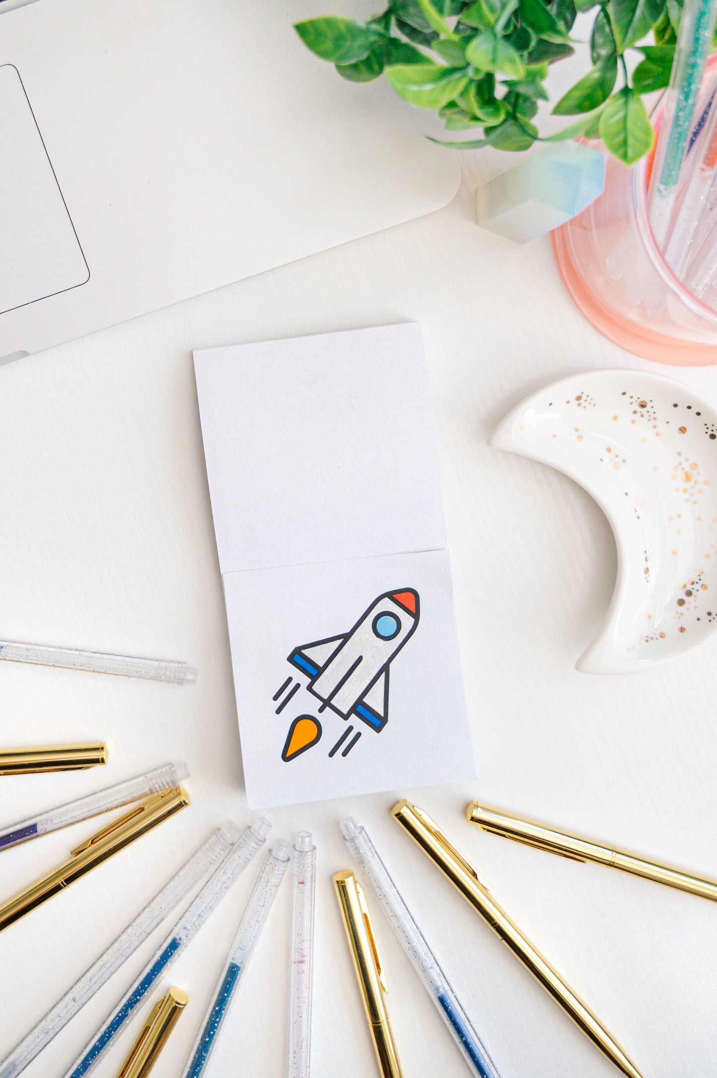 Science and Space Easy Tear Mini Coloring Book for Adult