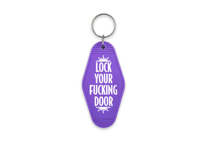 Lock Your Fucking Door Motel Keychain, True Crime Fan Gift