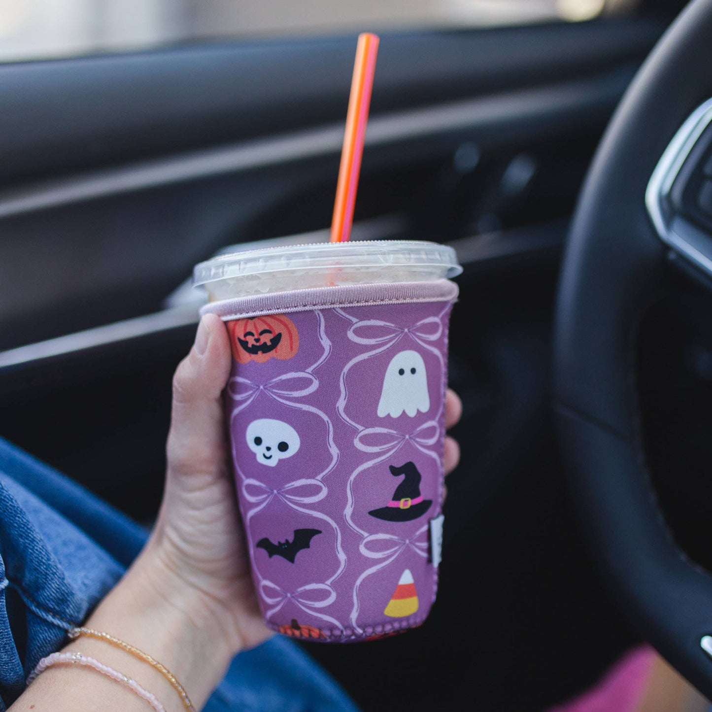 Spooky Cute Halloween & Bows Drink Sleeve