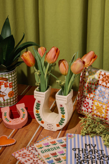 Ceramic Vase, Horseshoe
