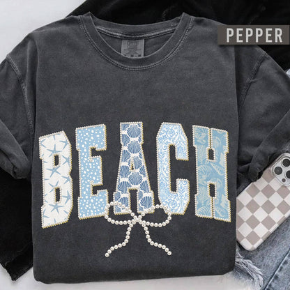 Comfort Colors Preppy Beach Shirt, Coastal Grandma Tee