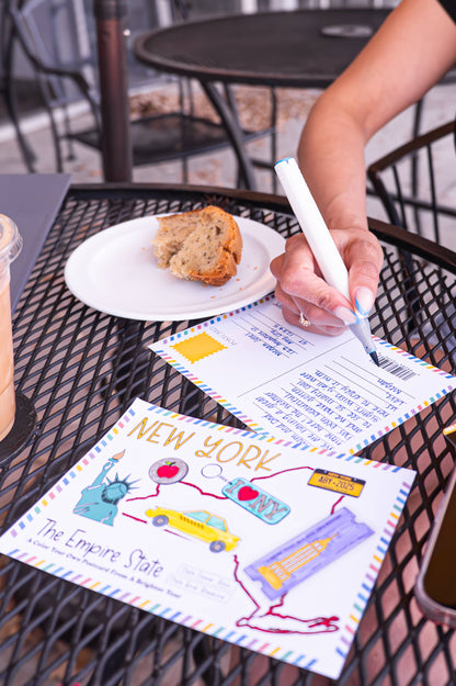 Color Your Own Illinois State Postcard
