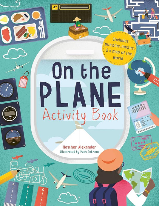 On The Plane Activity Book: Includes puzzles, mazes, dot-to-dots and drawing activities cover image