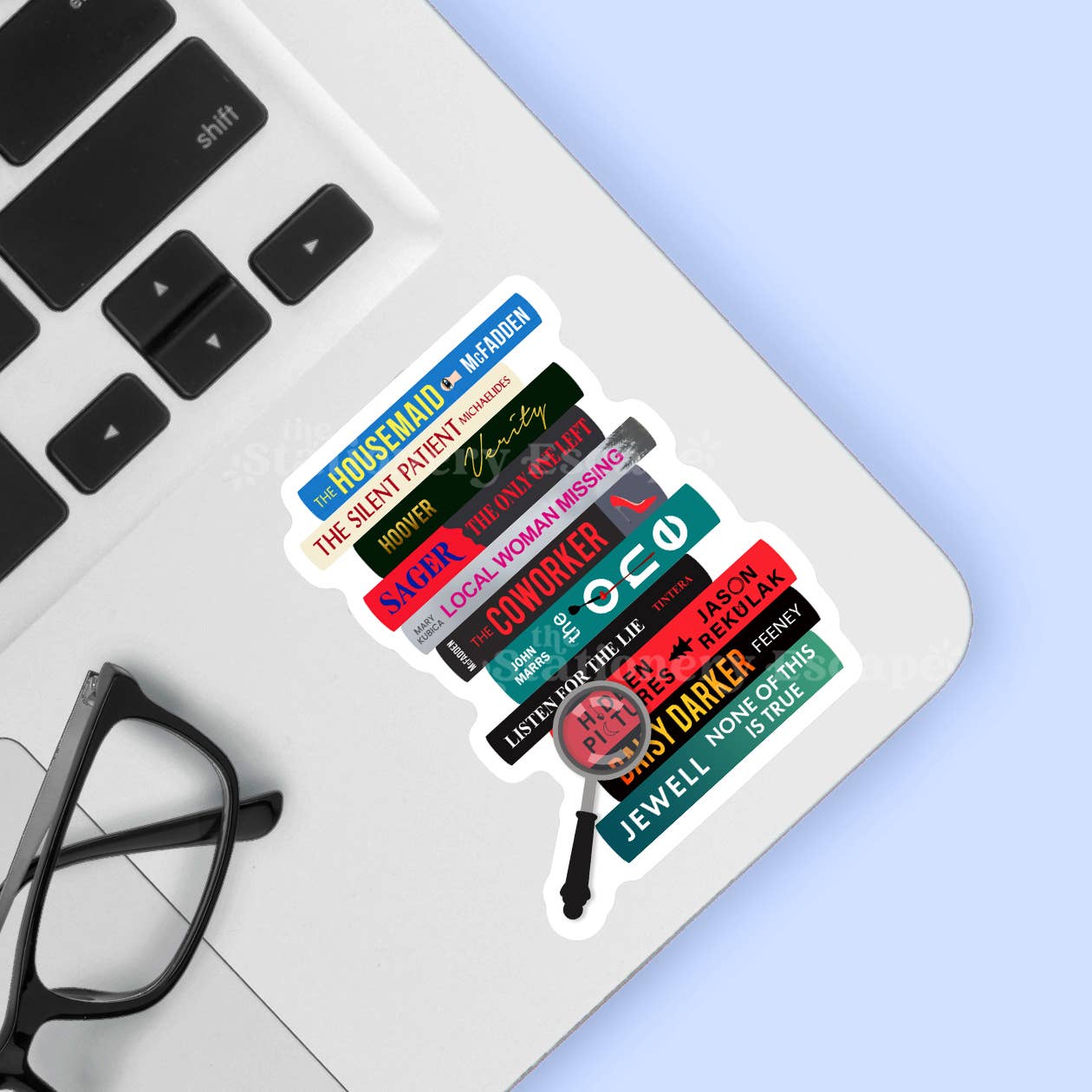 Thriller Book Stack Sticker