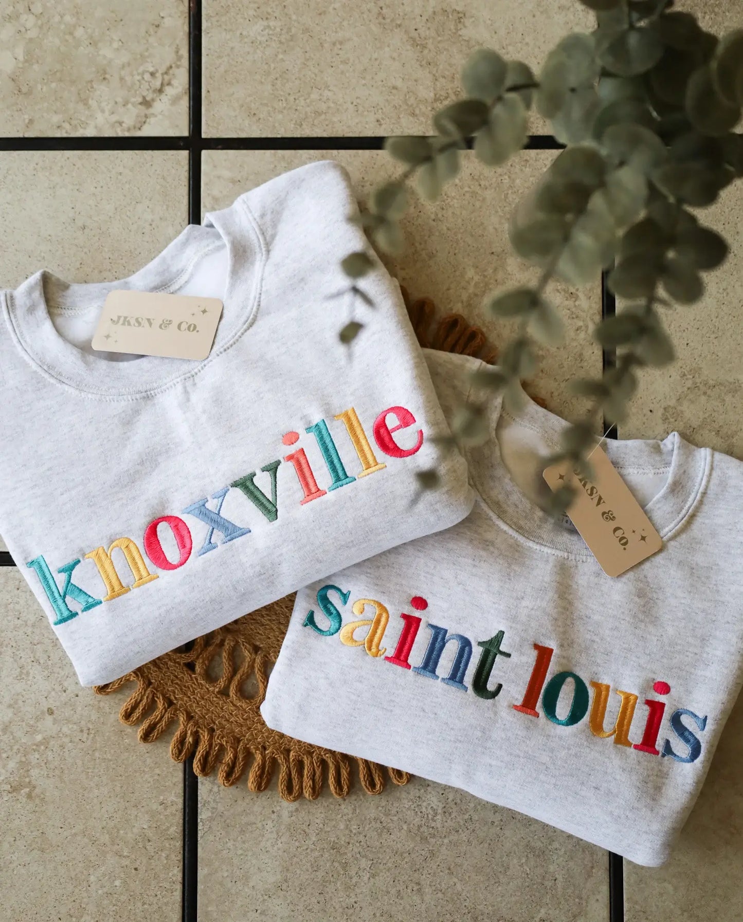 Multicolored Embroidered City Sweatshirt, City Pride