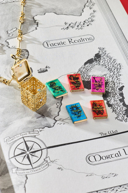A Court of Thorns and Roses Book Charms Locket Necklace