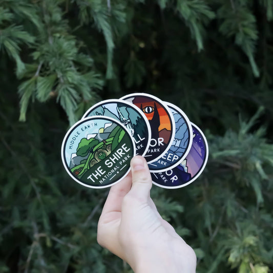 Middle Earth National Parks Stickers