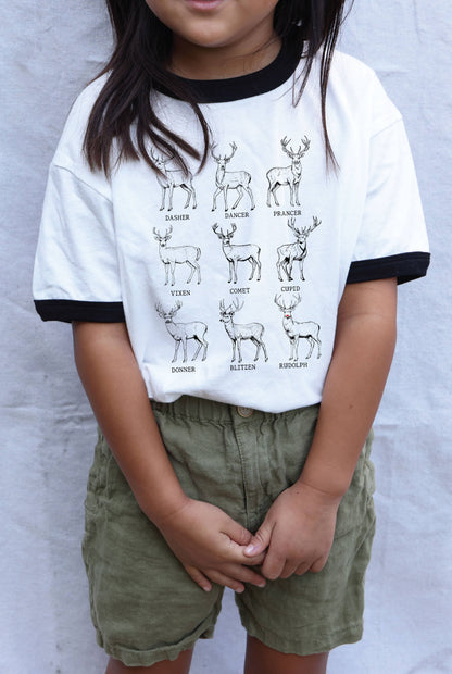 SANTA REINDEER'S Toddler Unisex Ringer Top