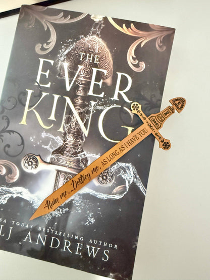 The Ever King sword bookmark  officially licensed book merch