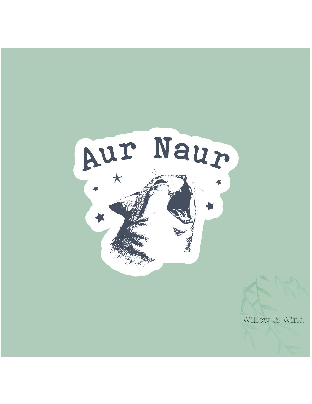 Aur Naur Sticker