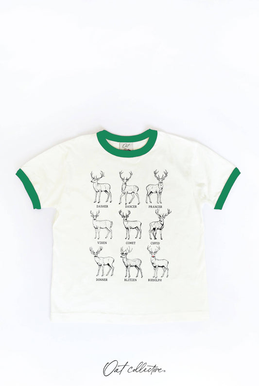 SANTA REINDEER'S Toddler Unisex Ringer Top