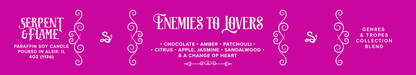 Enemies to Lovers Candle, Chocolate Amber