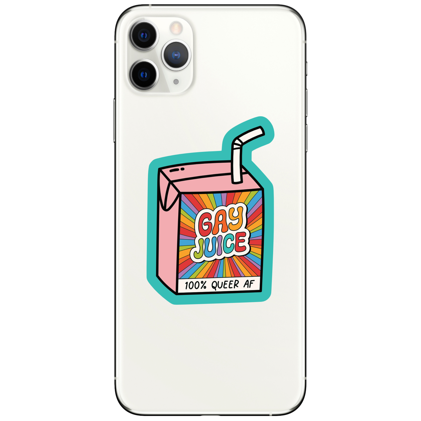 LGBTQ Bright Juice Box Cute Queer High Quality Vinyl Sticker