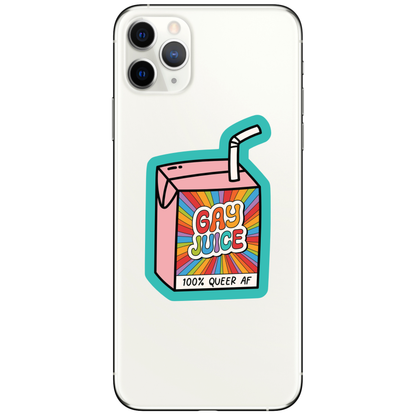 LGBTQ Bright Juice Box Cute Queer High Quality Vinyl Sticker