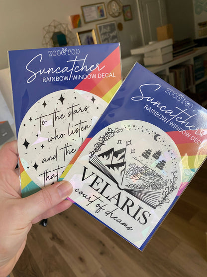 Velaris suncatcher rainbow prism window decal | ACOTAR merch